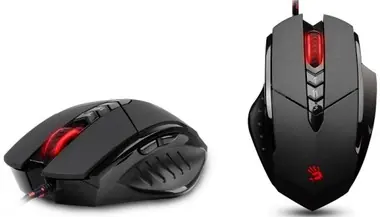 A4tech BLOODY V7 Core2 s kovovýma nožičkama / herní myš / 3200DPI / HoleLess / 160KB paměť / černá