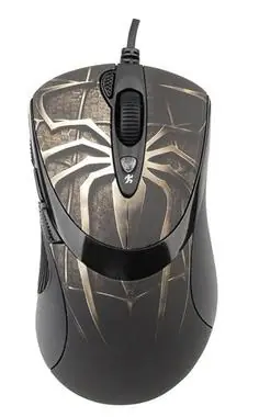 A4tech XL-747H / herní myš / ANTI-VIBRATE / 3600DPI / motiv pavouk / hnědá