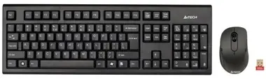 A4tech G7100N / set bezdrátová klávesnice + optická myš / V-Track / US / USB / černá