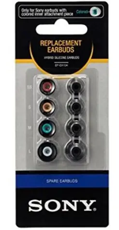 SONY náhradní silikonové koncovky do in-ear sluchátek / 4 různé velikosti / černá