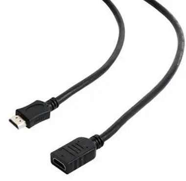 C-TECH Kabel HDMI-HDMI 1.4 M-F / stíněný / zlacené kontakty / 4.5m / prodlužovací černý