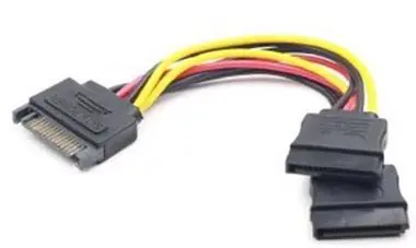 C-TECH Kabel SATA napájecí na 2x SATA / rozdvojka / 15cm