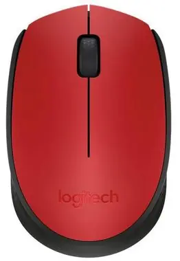 Logitech Wireless M171 červená / bezdrátová optická myš / 2 tlačítka / 1000dpi