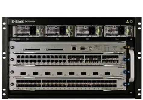 D-Link 4-slot managed chassis layer 2/3+ switch / základní kit