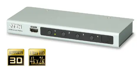 ATEN 4 port HDMI Switch / podpora Ultra HD-4K-2K