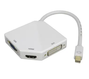 PremiumCord adaptér mini DisplayPort - HDMI+DVI+VGA Samec-Samice / 1080p (4K přes HDMI)