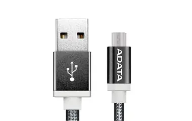 ADATA Micro USB kabel pletený 1m / černý
