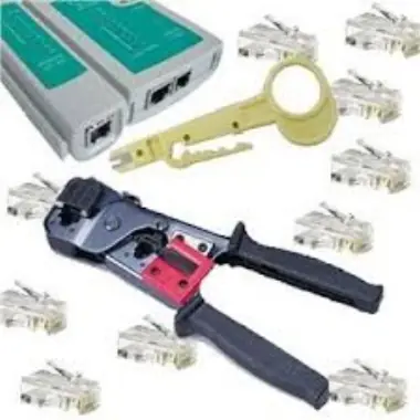 UTP tester+kleště+stripovač narážeč+10xRJ45