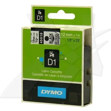 Dymo orig. páska / 45010 / S0720500 / černý tisk & průhledný podklad / 7m / 12mm