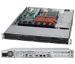 SUPERMICRO 1U chassis (CSE-815TQ-R700WB) / 4x 3.5