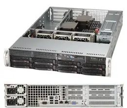 SUPERMICRO 2U server (SYS-6028R-WTR) / 2x LGA2011-3 / iC612 / 16x DDR4 ECC R / 8x SATA3 HS (3.5