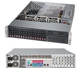 SUPERMICRO 2U server (SYS-2028R-C1R4+) / 2x LGA 2011-3 / iC612 / 24x DDR4 ECC R / 8x SAS3+8x SATA3 HS (2.5