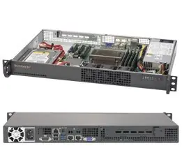 SUPERMICRO mini1U server (SYS-5019S-L) / 1x LGA1151 / iC232 / 4x DDR4 ECC / 1x 3.5