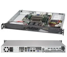 SUPERMICRO mini1U server (SYS-5019S-ML) / 1x LGA1151 / iC236 / 4x DDR4 ECC / 2x 3.5