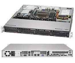 SUPERMICRO 1U server (SYS-5019S-M) / 1x LGA1151 / iC236 / 4x DDR4 ECC / 4x 3.5