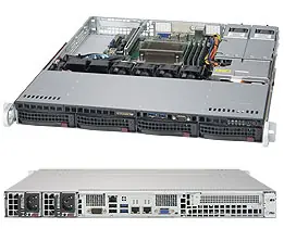 SUPERMICRO 1U server (SYS-5019S-MR) / 1x LGA1151 / iC236 / 4x DDR4 ECC / 4x 3.5