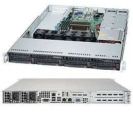 SUPERMICRO 1U server (SYS-5019S-WR) / 1x LGA1151 / iC236 / 4x DDR4 ECC / 4x 3.5