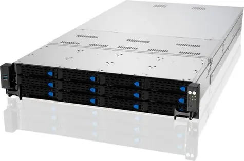 ASUS RS720A-E11-RS12E server černá / AMD EPYC 7003 / AMD 2x SP3 / 32x DDR4 / 12x SATA / LAN / USB / 2U