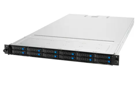ASUS RS500A-E11-RS12U server černá / AMD EPYC 7003 / AMD 1x SP3 / 16x DDR4 / 12x SATA / LAN / USB / 1U