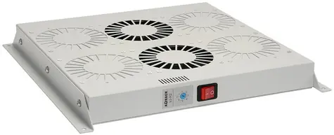 Solarix Ventilační jednotka univerzální 2 ventilátorů s termostatem RAL7035 / do stropu i do dna VJ-R2