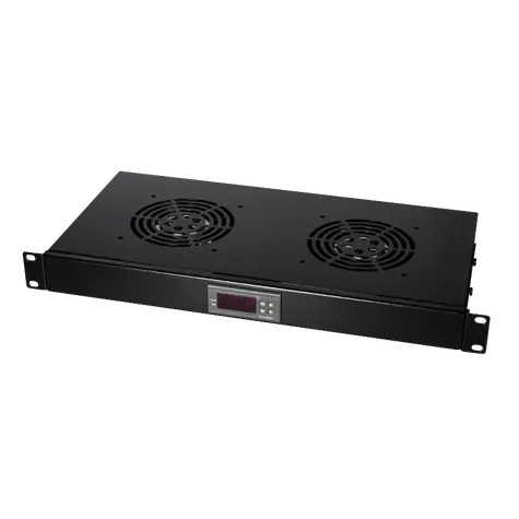 LogiLink FAU02FB černá / Dvojitý ventilátor pro datové skříně / 1600 RPM / 49.8 CFM