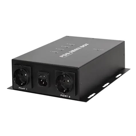 LogiLink PDU4S01 černá / Jednotka pro distribuci proudu / 4x zásvka Typ F / RJ45