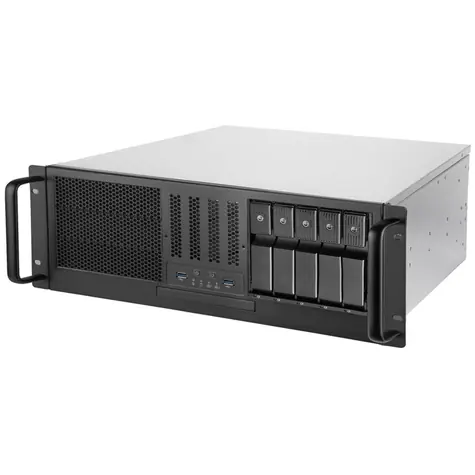 SilverStone RM41-H08 Rackmount Server / 4U / SSI-CEB / 2x USB-A 3.1 / 5x 3.5