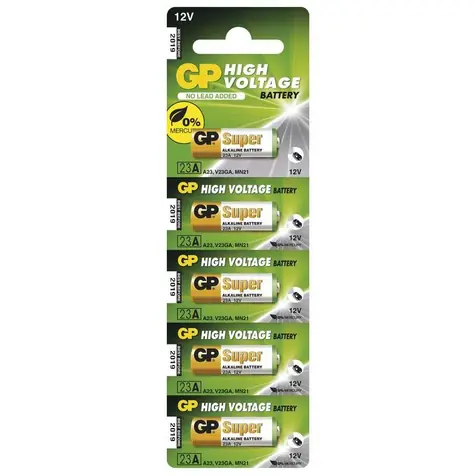 GP 23AF - 5 ks / alkalická baterie 12 V / 38 mAh 