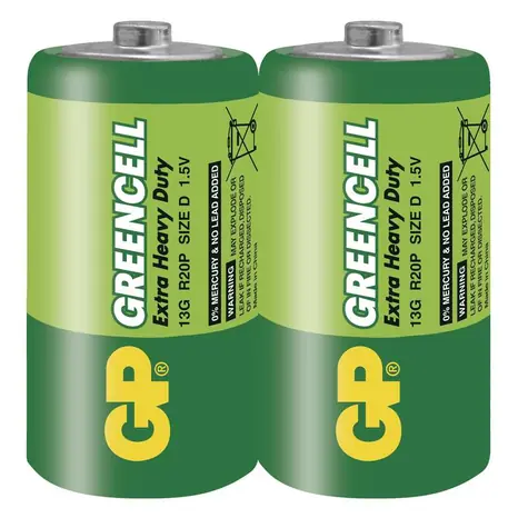 GP D Greencell - 2 ks / zinko-chloridová / fólie
