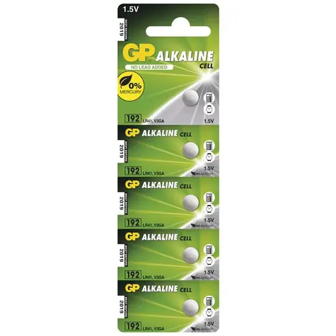 GP LR41 (GP192 7.9 x 3.6 mm) - 5 ks