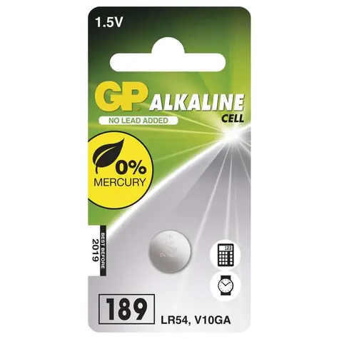 GP LR54 (GP189 11.6 x 3.05 mm) - 1 ks