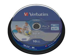 Verbatim BD-R Blu-Ray 25GB 10ks / 6x / HTL WIDE printable / spindle