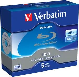 Verbatim BD-R 25GB 5ks / Datalife / 6x / jewel