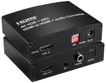 PremiumCord HDMI2.0 Repeater / Extender 4Kx2K@60Hz s oddělením audia / stereo jack / Toslink / RCA