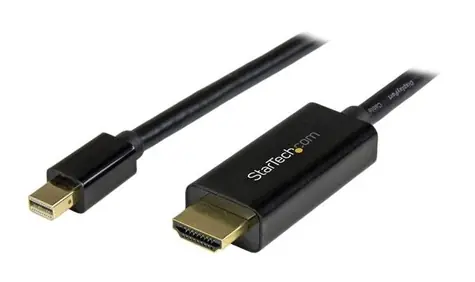StarTech pasivní adaptér Mini DisplayPort M na HDMI M černá 5m / 4k a 2K / audio 7.1