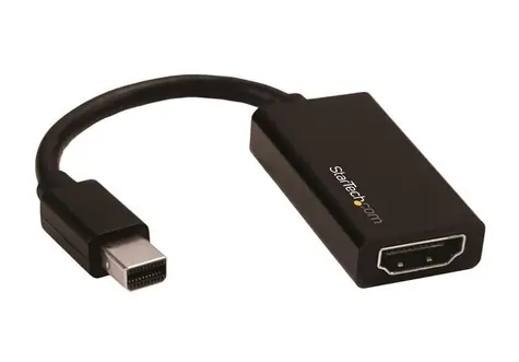 StarTech aktivní adaptér Mini DisplayPort M na HDMI F černá / 4k a 2K / zvuk 7.1