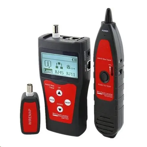 XtendLan LAN Cable Tester TLCD76 s LCD / měření STP & PSTN & Coax & USB / délka vedení + sonda