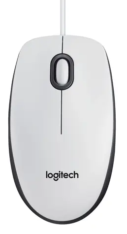 Logitech M100 / Myš / USB / Bílá