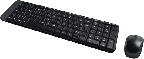 Logitech Wireless Desktop MK220 / bezdrátová klávesnice + myš / USB / Černá / US/Int
