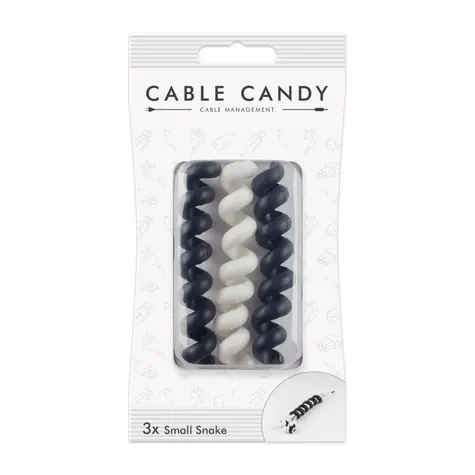 Cable Candy Small Snake Kabelový organizér 3 ks černá a bílá