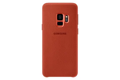 Samsung Alcantara kožený zadní kryt pro Samsung Galaxy S9 červená