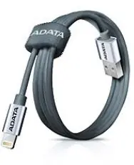 ADATA Synchronizační a napájecí kabel / USB / MFi (iPhone, iPad, iPod) / titanová