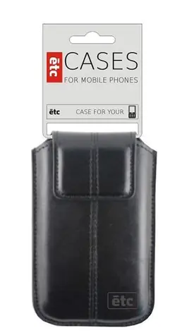 ETC SMART Kožené pouzdro pro Galaxy SIII (S3) MINI & TREND & LUMIA 530 & ALCATEL 6010D černá