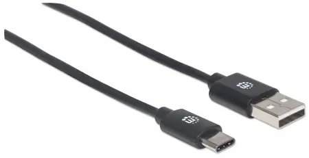 Manhattan kabel Hi-Speed USB-C samec > USB 2.0 samec 2m / černá