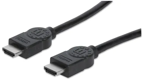 Manhattan HDMI kabel s ethernetem HDMI-HDMI 1m / stíněný / černá