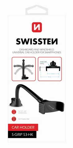 SWISSTEN S-GRIP S3-HK / držák do auta na čelní sklo či palubovku