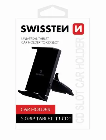 SWISSTEN S-GRIP T1-CD1 / držák do auta na tablet ro instalaci do slotu CD přehrávače