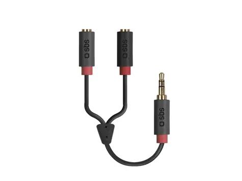 SBS Audio rozbočovací kabel 3.5mm jack červená