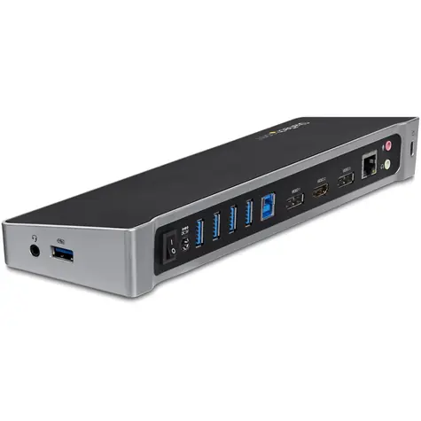 StarTech Triple video - dokovací stanice pro notebooky / 2x DP / USB / Mini-jack 3.5mm / LAN