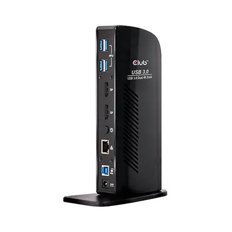 Club3D CSV-1460 dokovací stanice / 2x DP / USB / mini-jack 3.5mm / LAN